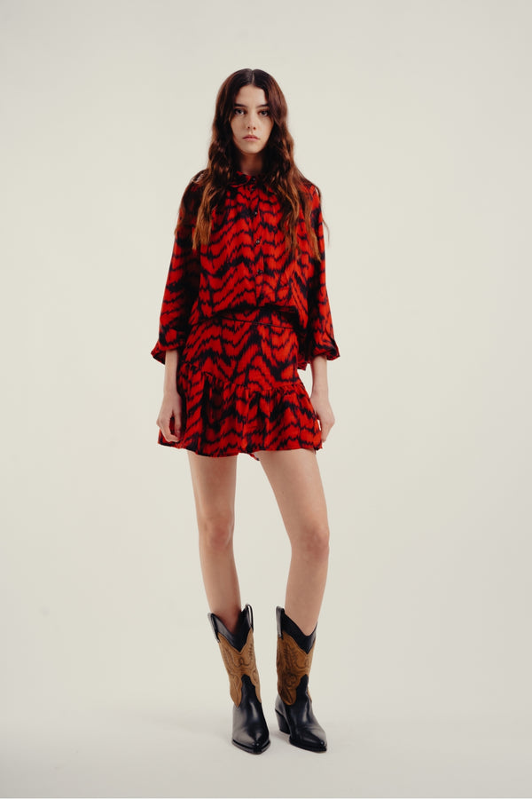 La blusa roja étnica Zebra Jill