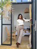 Pantalon Vichy Camel