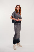 The Maxi Skirt Mitchell Tie And Dye Léo Black