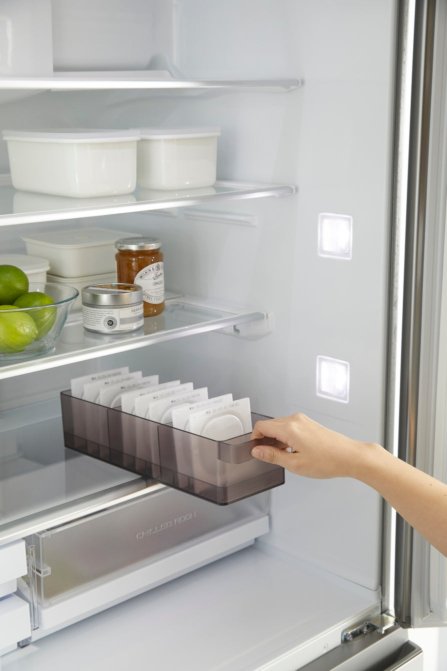 Fridge Organiser With Dividers - Tower - Black