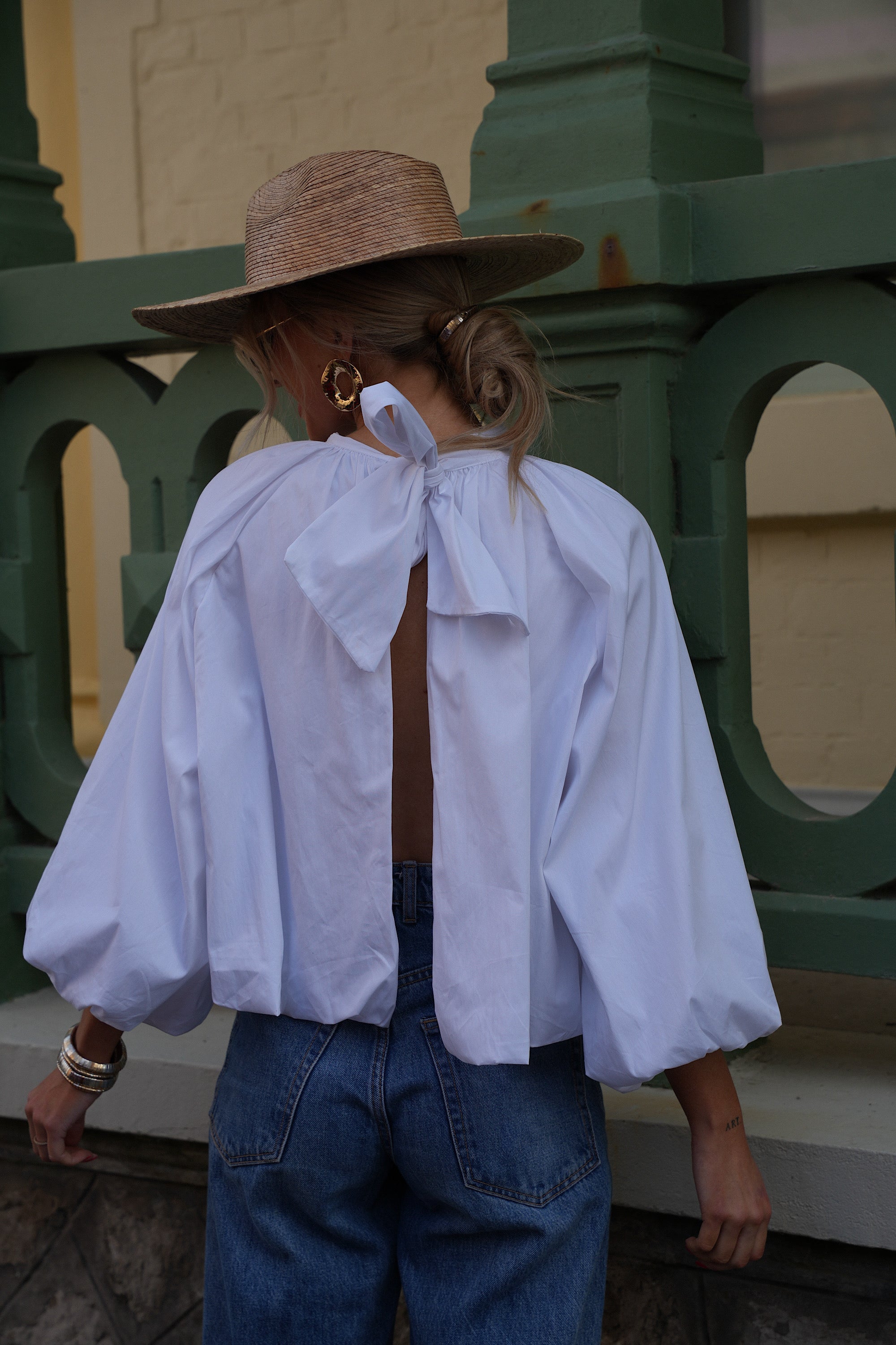 Blusa sin espalda Lorena - Blanco