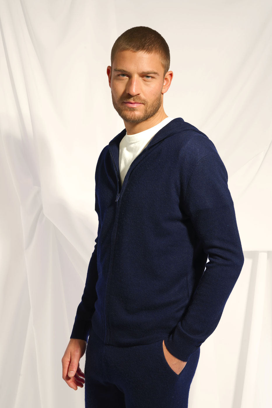Gilet Zippé Capuche - Elliot - Navy