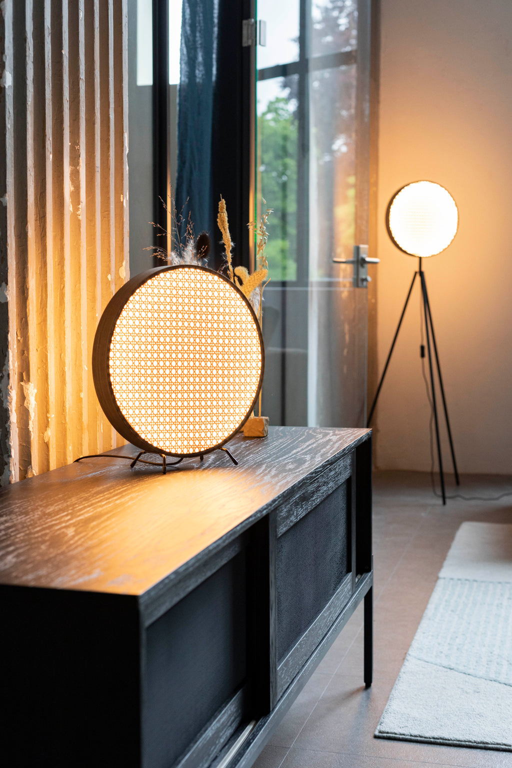 Sien - Lampe De Table - Bois - Noir/Marron