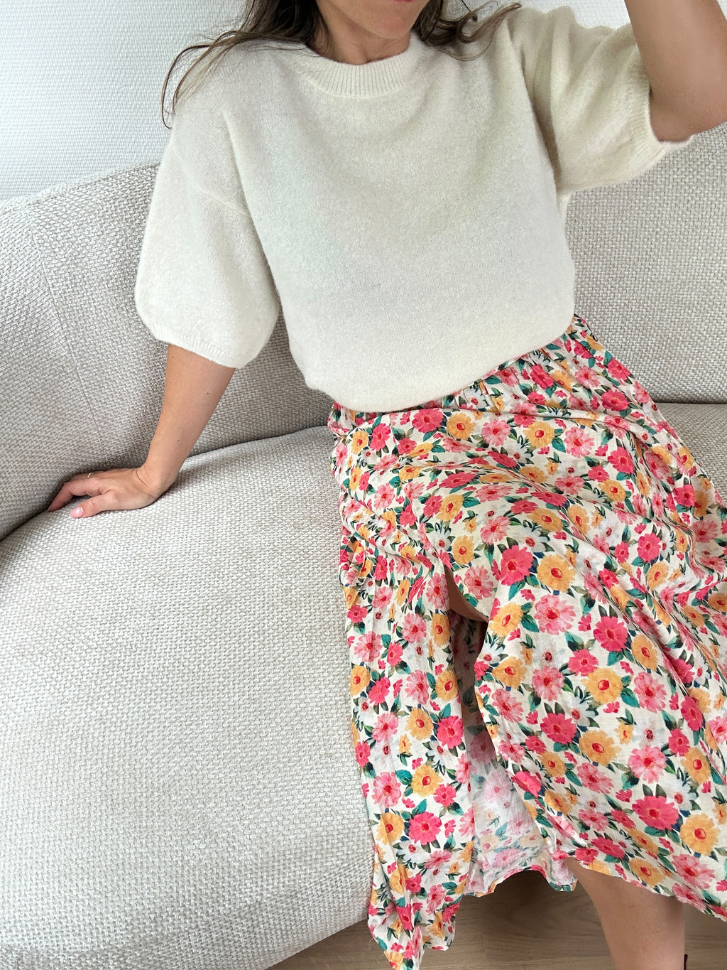 Naomi Long Floral Skirt