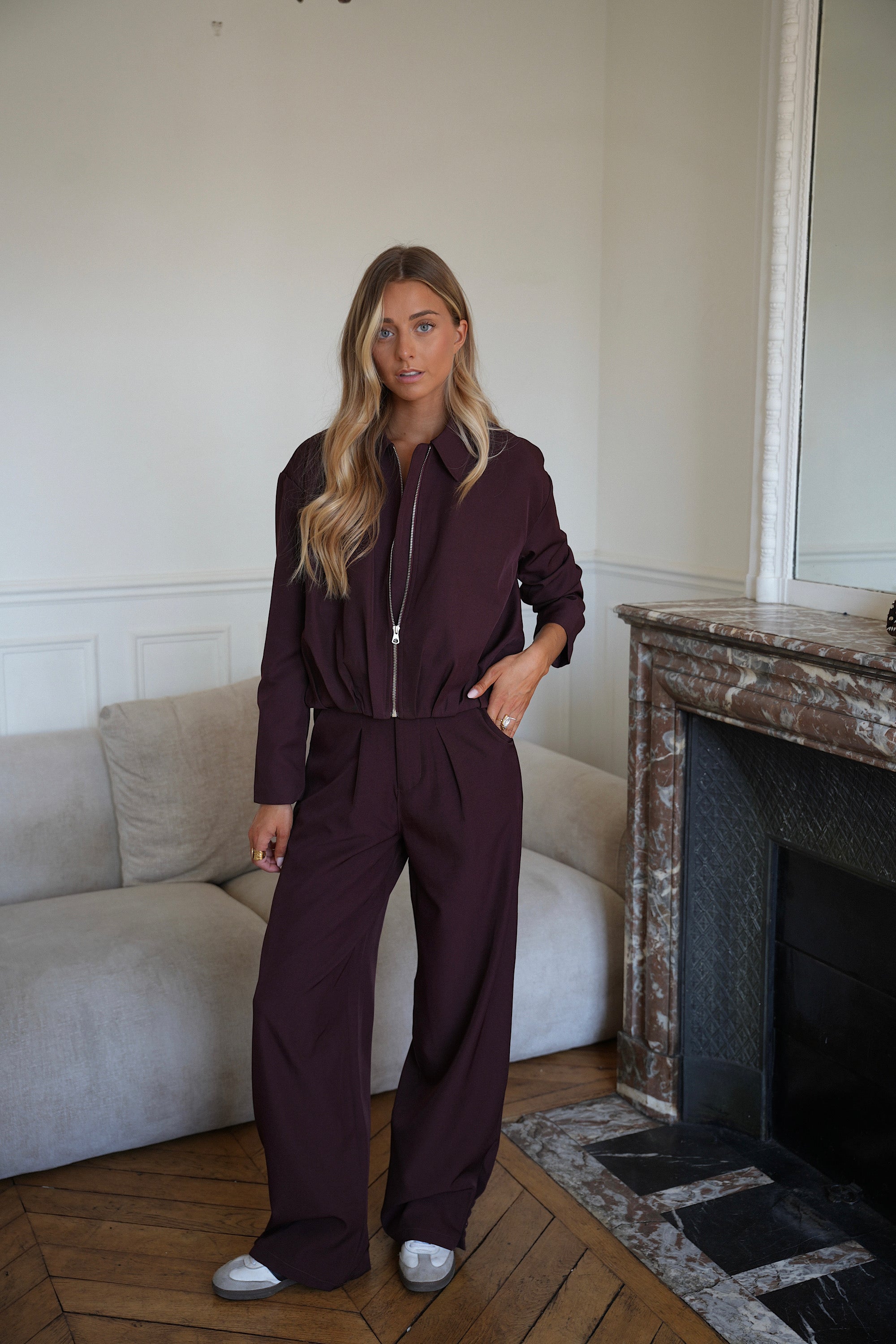 Veste Zippée Jamy - Prune