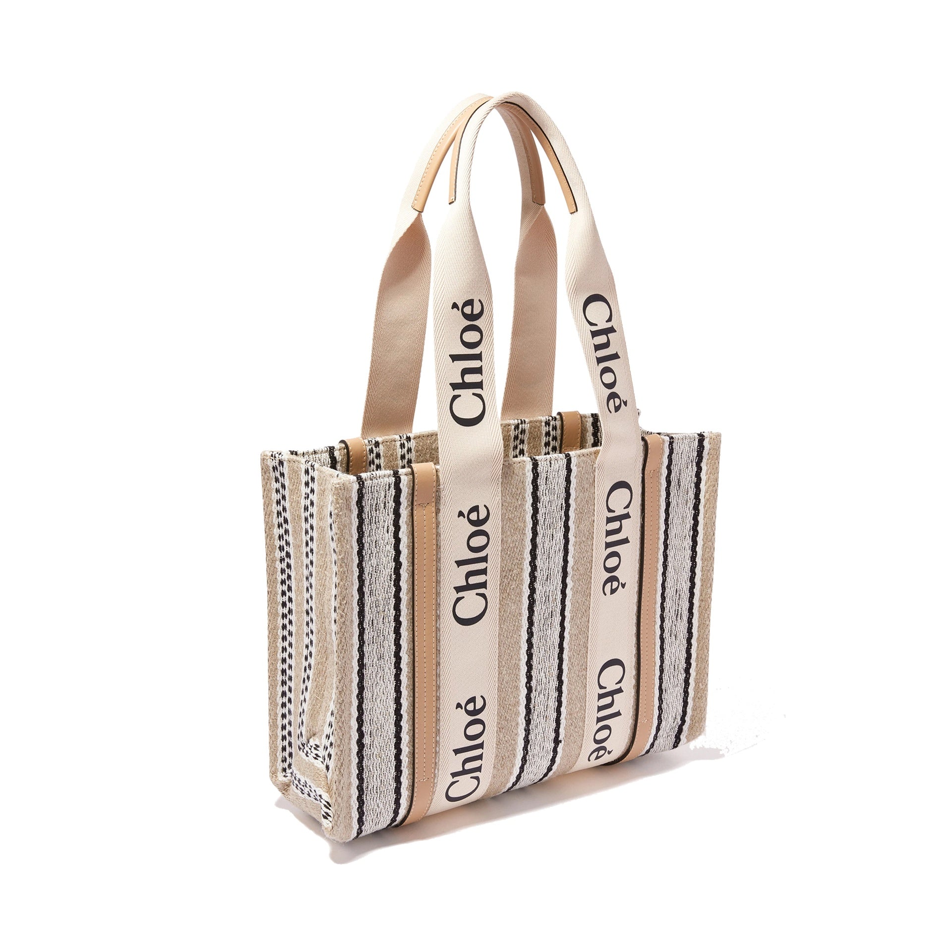 Chloe - Cabas Woody Medium - Femme - Beige