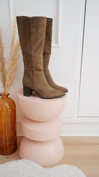Botas de antelina Léane topo