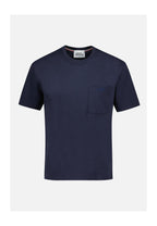 T-Shirt Con Taschino Sul Petto Sasha In Cotone - Blu Navy