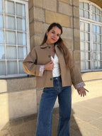 Veste trench Edith en coton Liberty camel