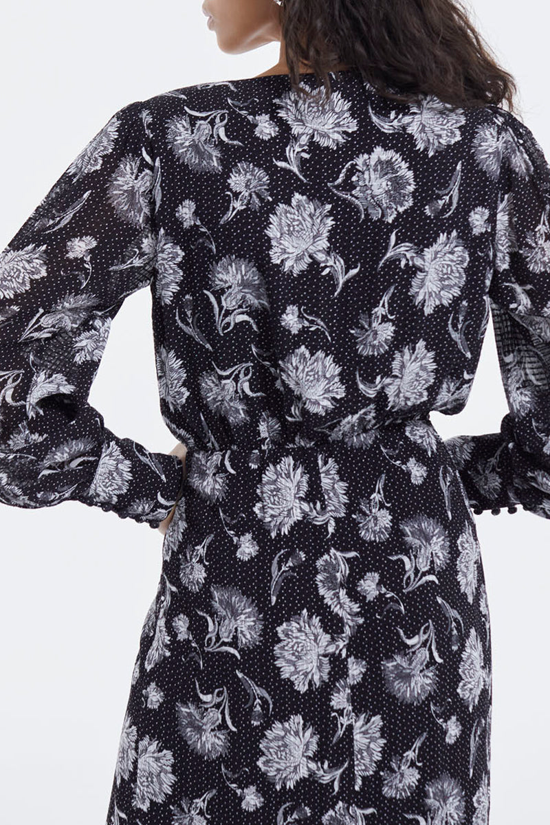 The Kooples - Robe Portefeuille Noir - Femme