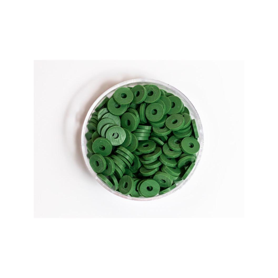 Boite De Perles Rondelles Heishi 6 Mm - Vert Végétal
