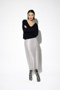 The Henriette Gray Sequin Skirt