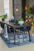Mourex Blue Flat Metal Vase