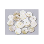 20 Perles Intercalaires Rondelles Heishi En Nacre Véritable - 6 Mm