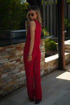 Top Crochet Léo - Rouge