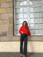 Pull Anna rouge orangé