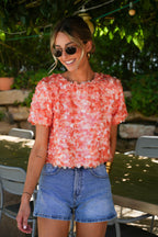 Blusa Liza De Lentejuelas - Naranja