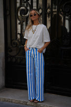 Polla Striped Jeans - Blue