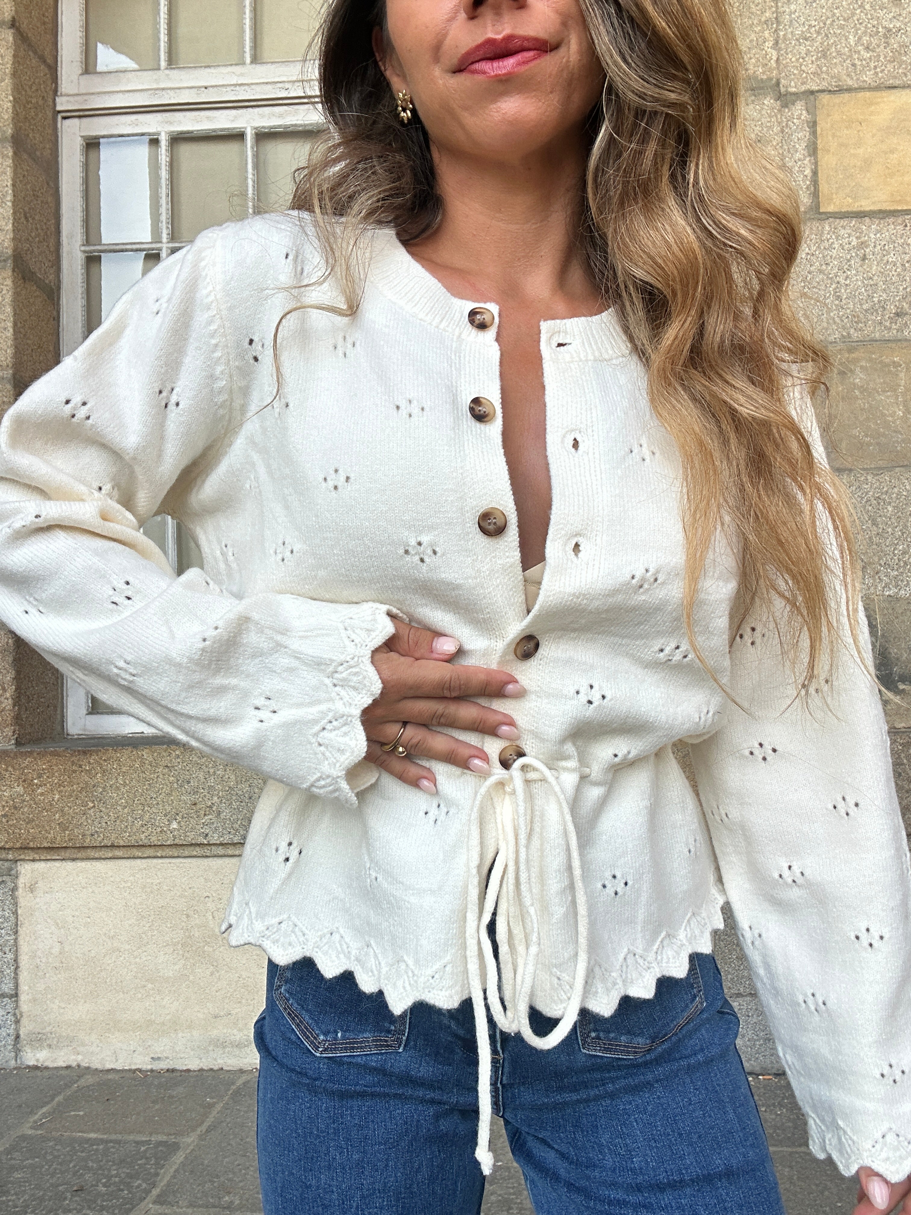 Cardigan Nora ecru