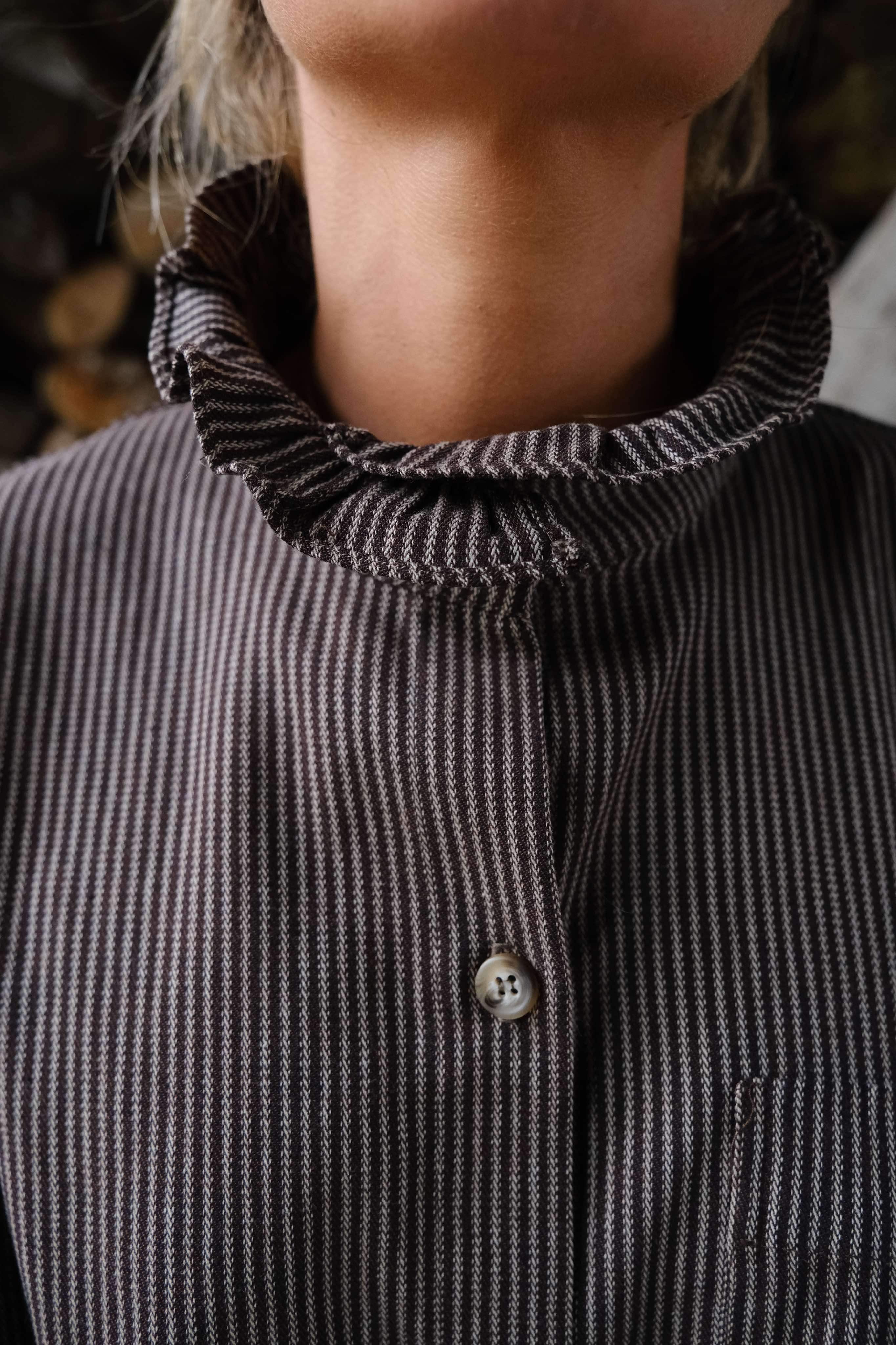 Lou Brown Stripe Overshirt