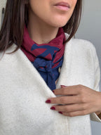 Cartier - Scarf - Red And Navy Blue Model