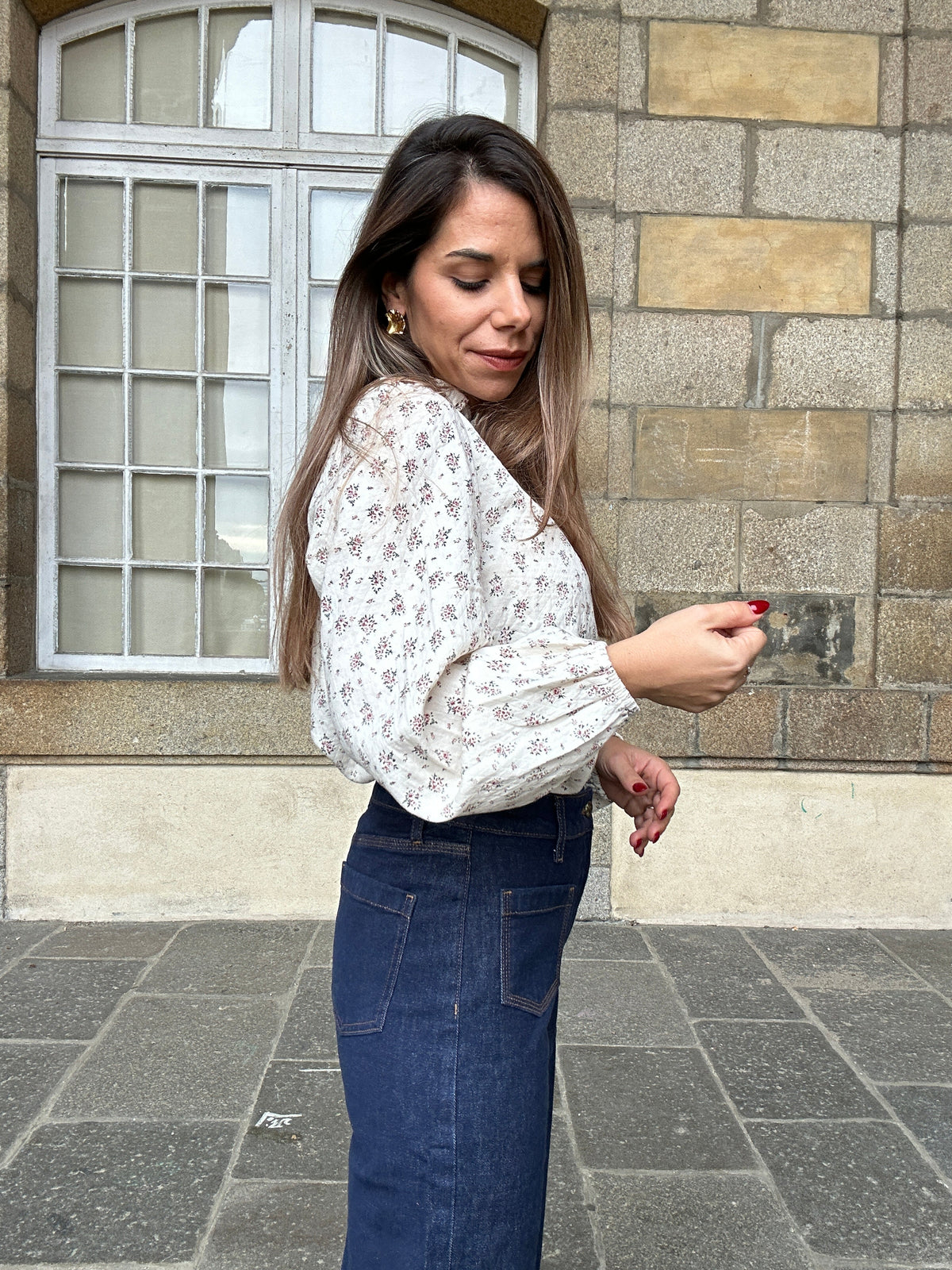 Blusa de algodón Rose