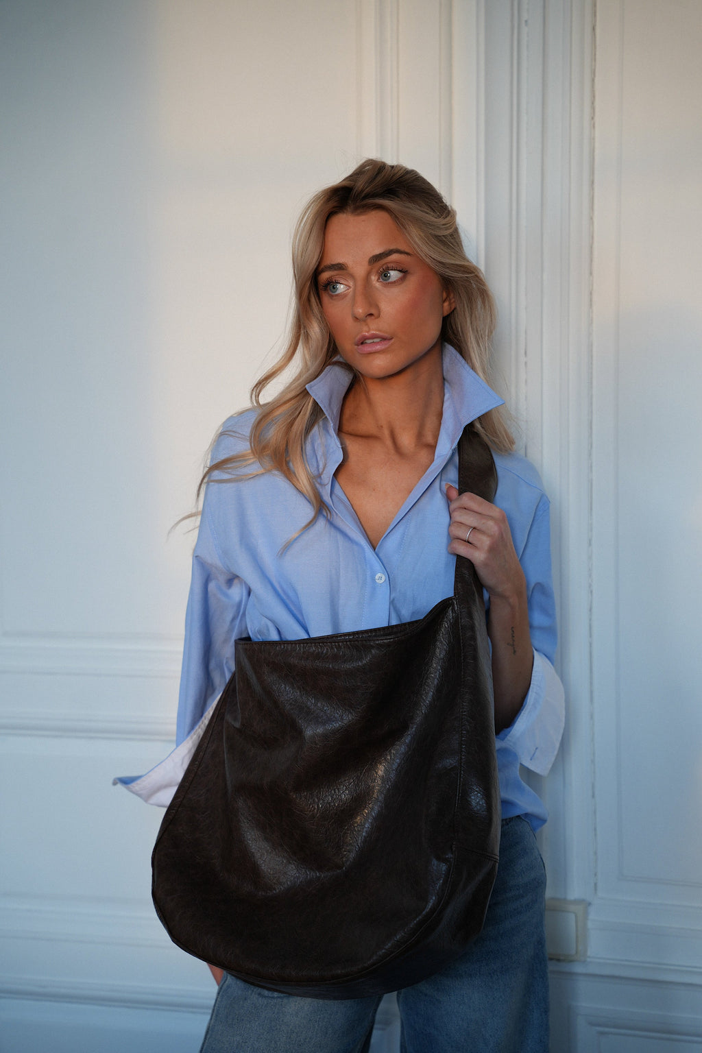 Sac En Similicuir Jelly - Chocolat