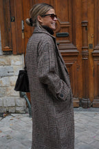 Nicolas Chocolate Check Coat