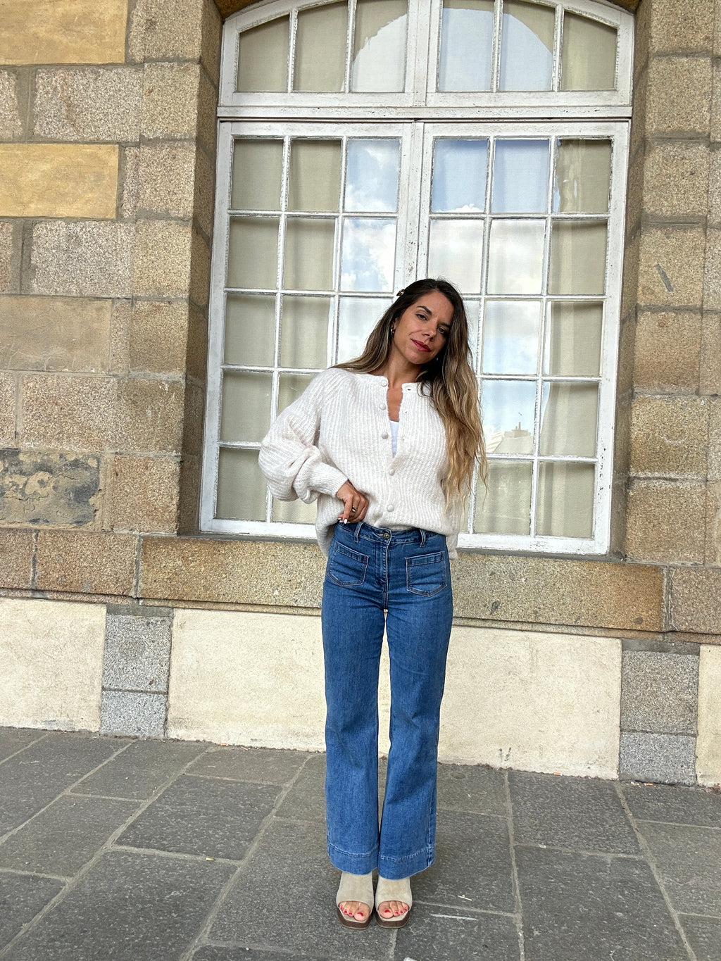 Irène beige cardigan