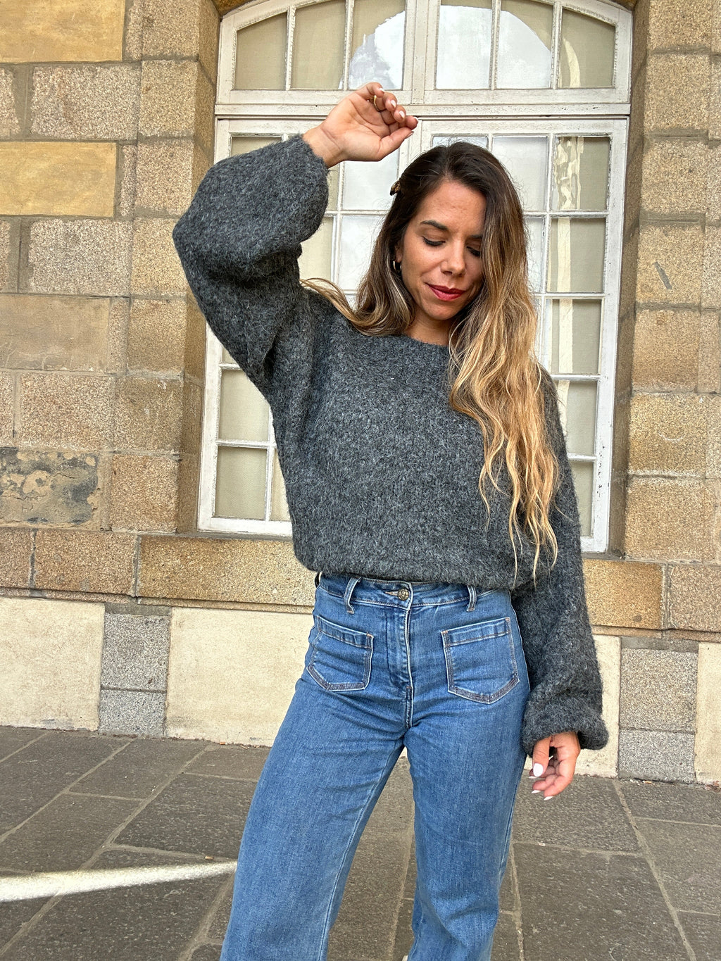 Pull en laine gris Henri