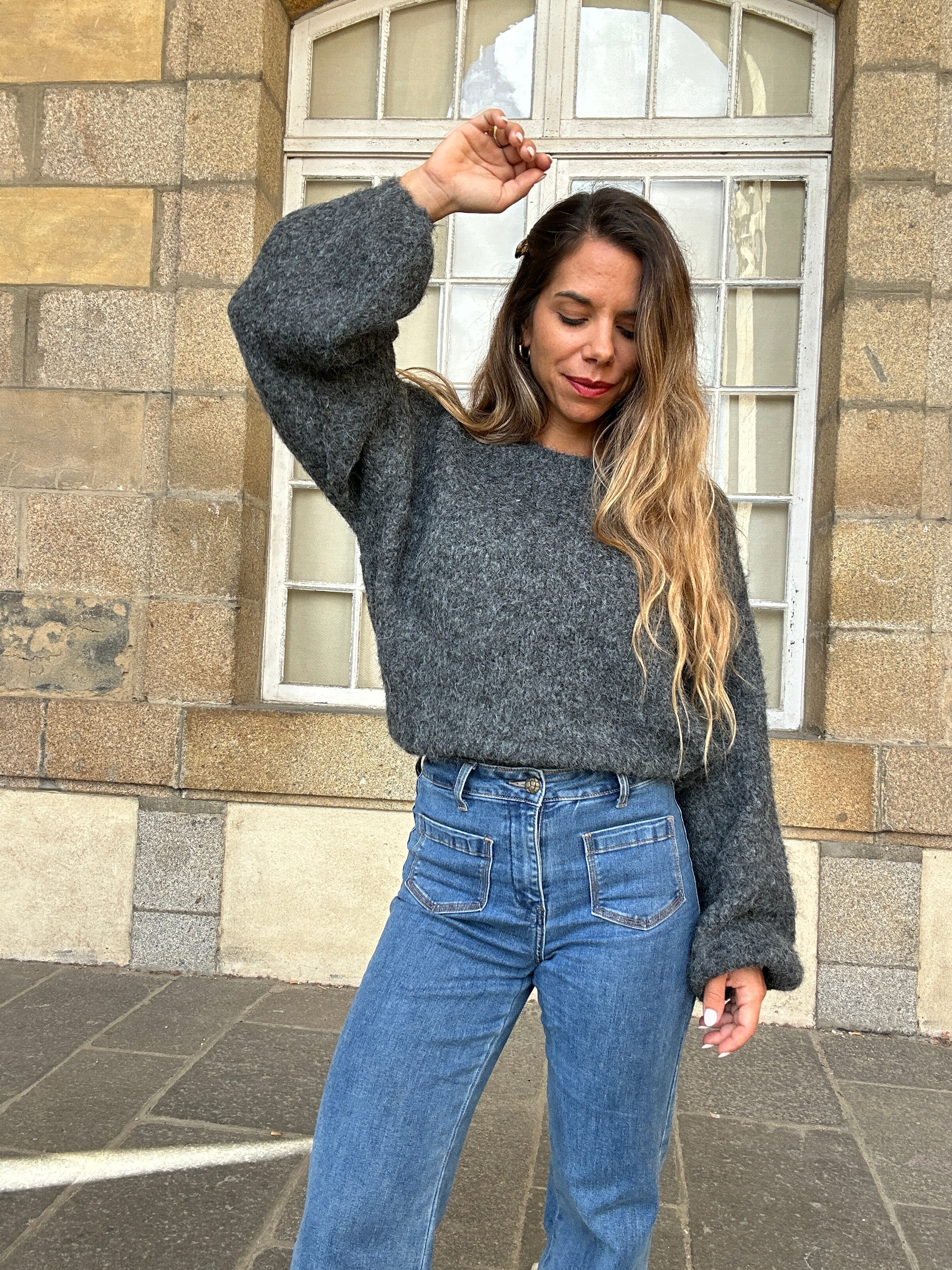 Pull en laine gris Henri