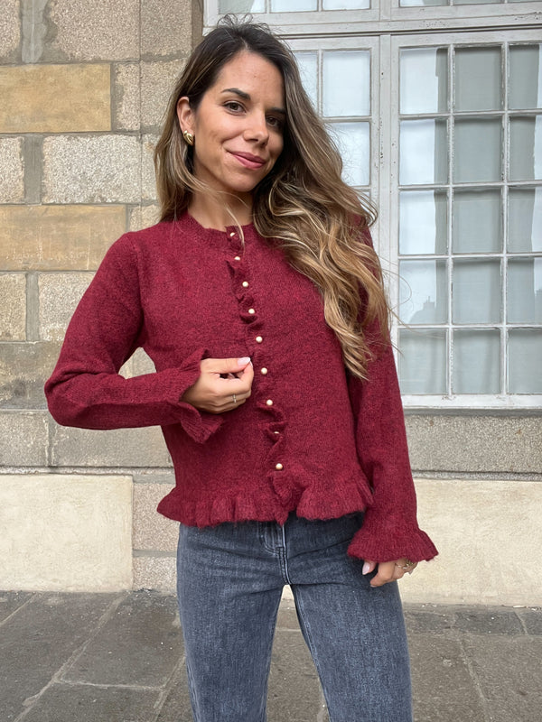 Cárdigan Maxine burdeos