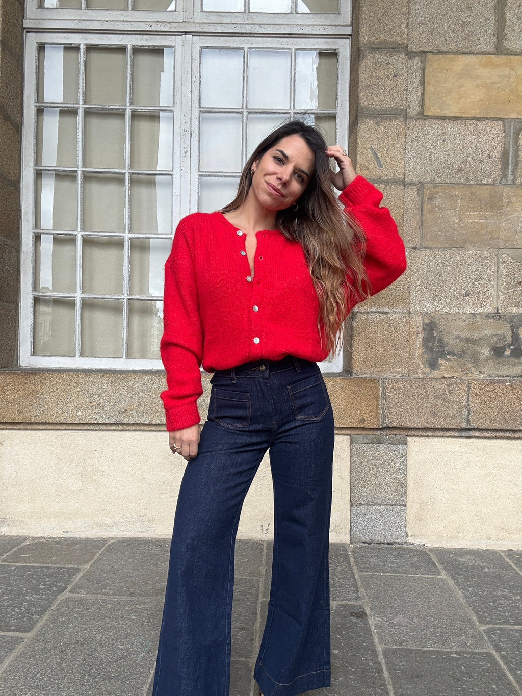 Cardigan Charlie Rouge