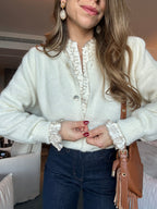 Maglia in lana Léonie écru