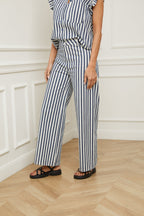 Pantalon Tim - Blanc/Bleu