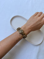 Bracelet Guy Laroche Vintage - Maillons Sculptés Dorés