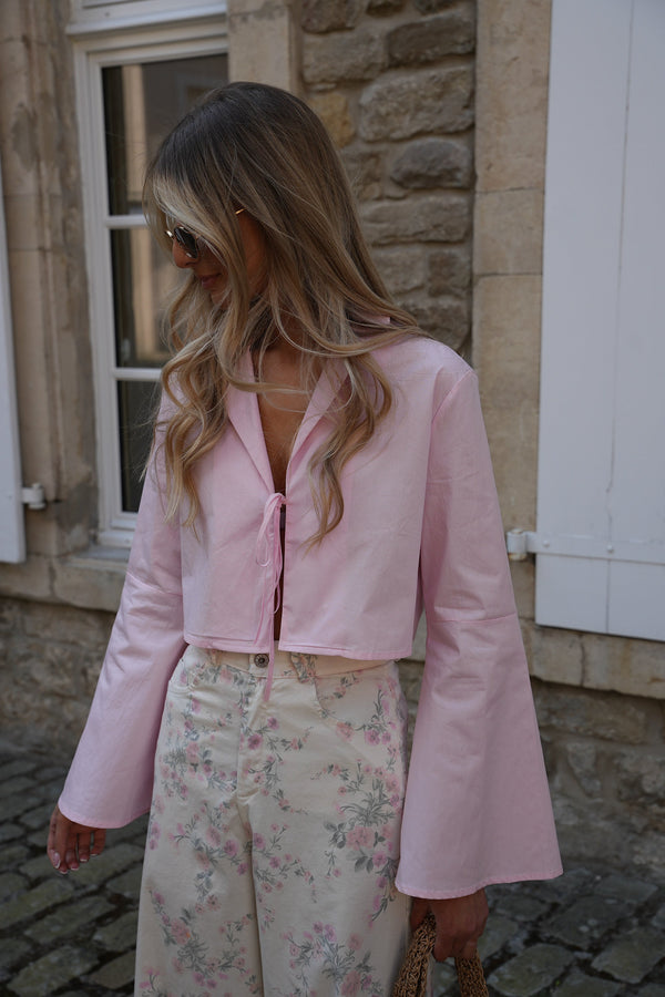 Blouse Courte Cally - Rose