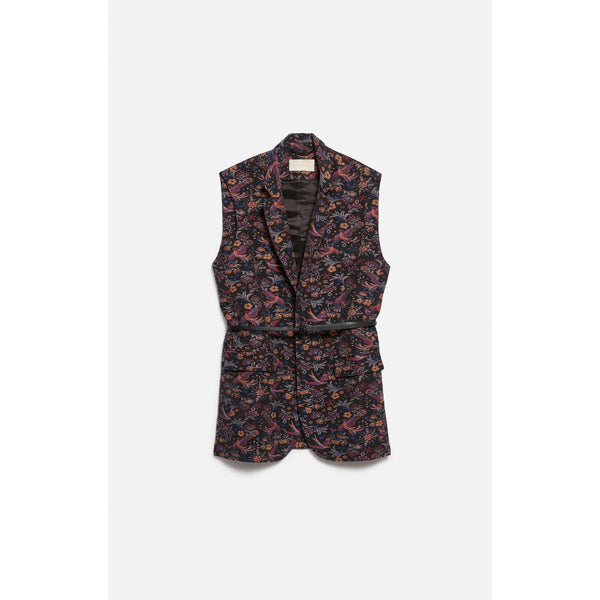 Jud Sleeveless Jacket - Black/Multico