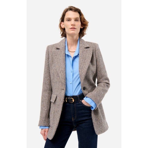 Floea Tailored Blazer - Flecked Brown