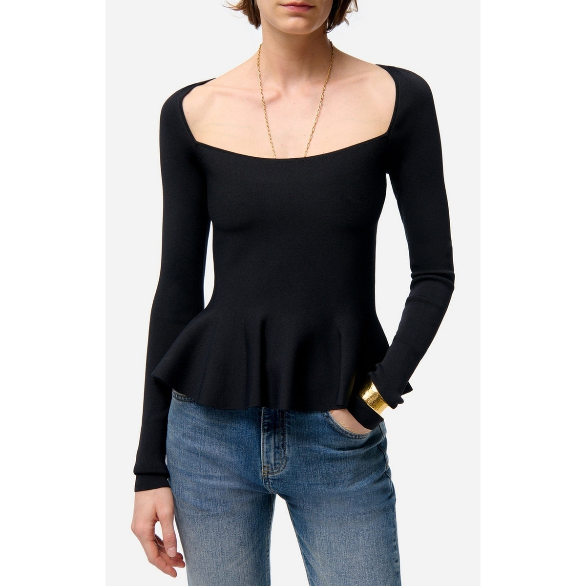 Sweter Flower – Czarny