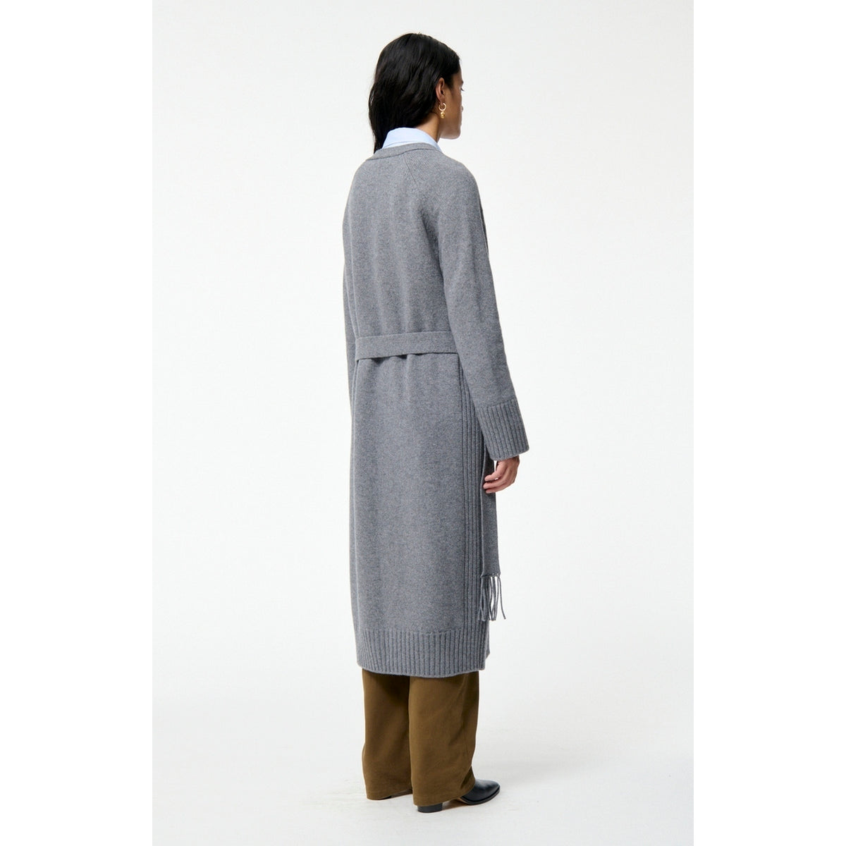 Cardigan Lungo Francine - Grigio Melange
