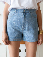 Blaue Bandana-Shorts Vasil