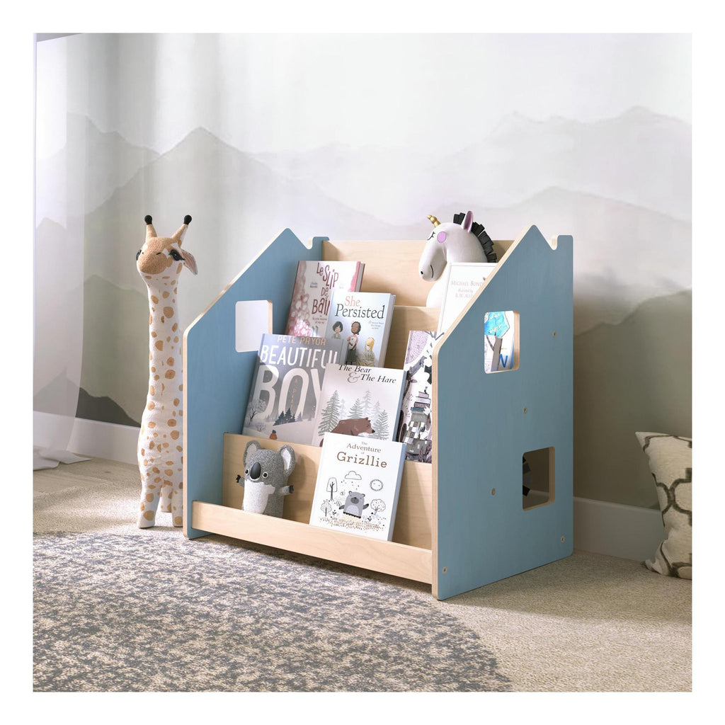 Bibliothèque Enfant – Bleu Clair & Rose
