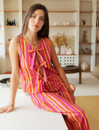 Top a righe multicolore Yami