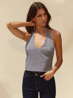 Top Blue Vichy