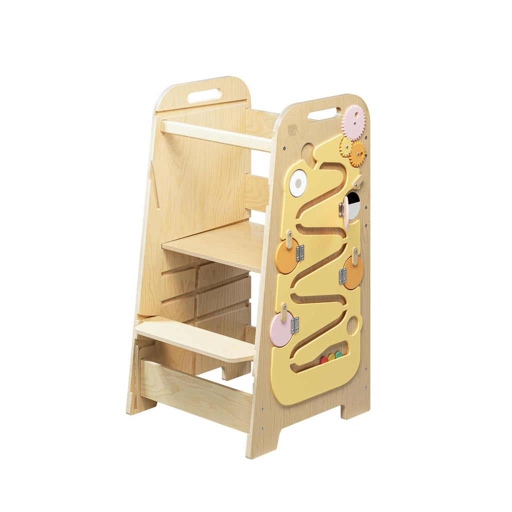5-in-1 Multifunctional Learning Tower – Play XL Mint & Yellow