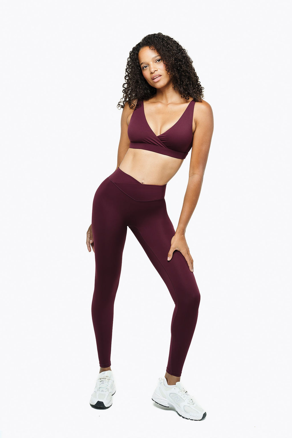 Crossed Sports Bra - Deep Purple