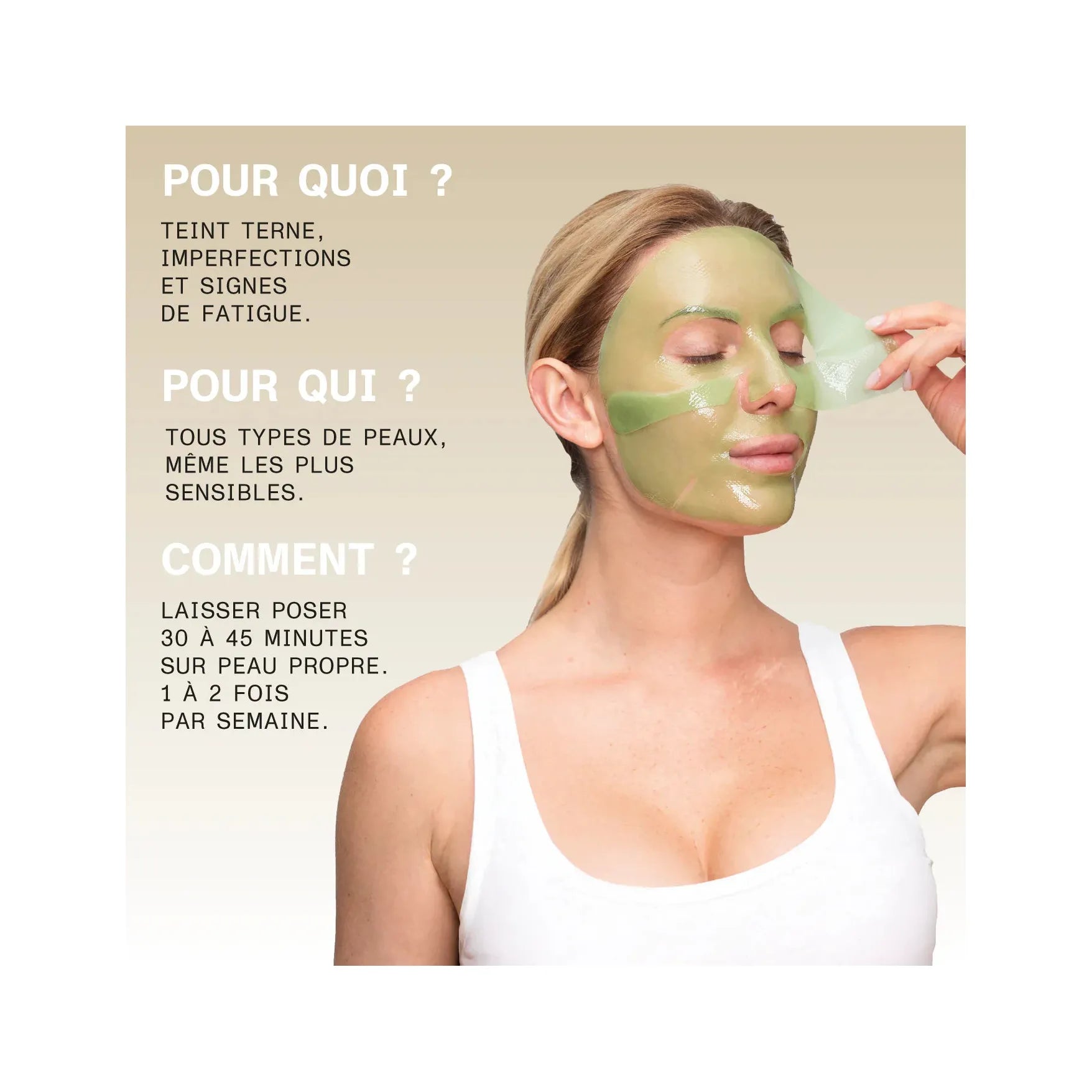 Mascarillas faciales de hidrogel - Colágeno y péptidos