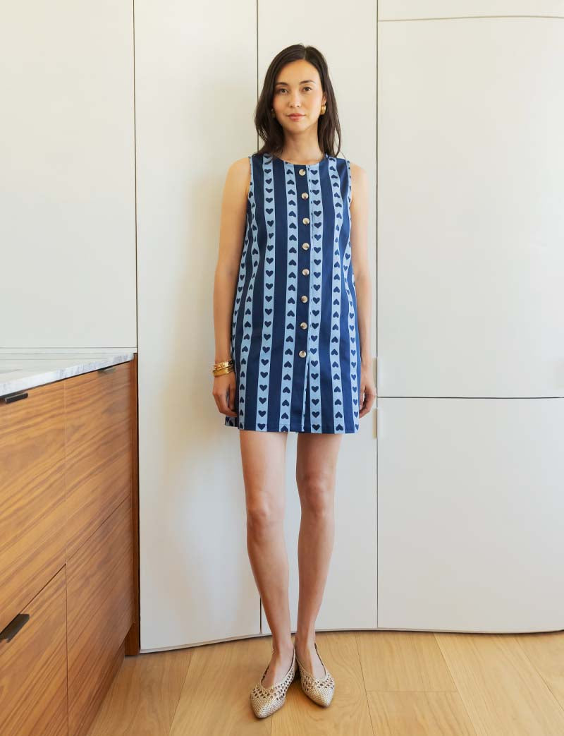 Blauwe jurk met hartjes Osma