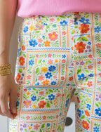 Jeans mit Blumen-Patchwork Jony
